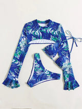 High Waist Bikini Three-piece Swimsuit