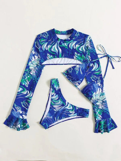 High Waist Bikini Three-piece Swimsuit