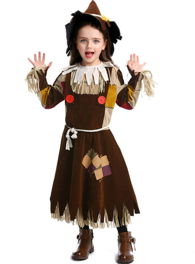 Kids Wizard of Oz Scarecrow Halloween Clother