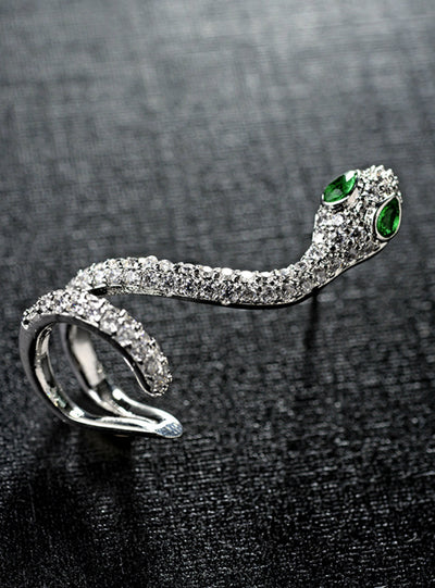 Snakehead 925 Sterling Silver Needle Zircon Earrings 