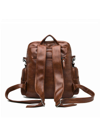 Rivet Pu Boston Backpack Bag