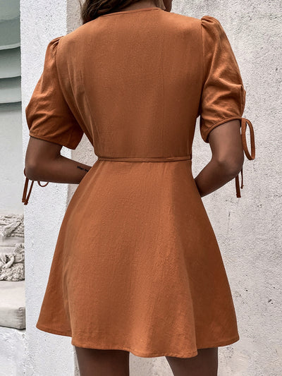 Women Casual V-neck Dress