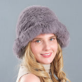 Rabbit Fur Hat Ear Protection Fisherman Hat