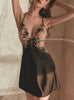 Silk Lace Perspective Deep V Pajamas