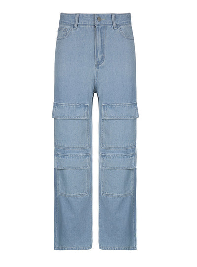 Pocket Stitching Slim Jeans