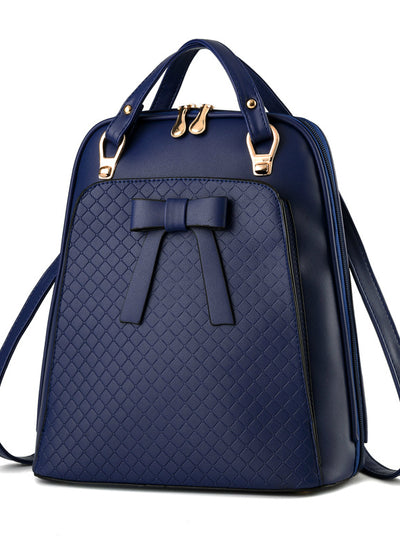 Ladies Backpack Shoulder Bag School PU Leather Backpack