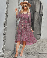 Women Long Casual Button Dress