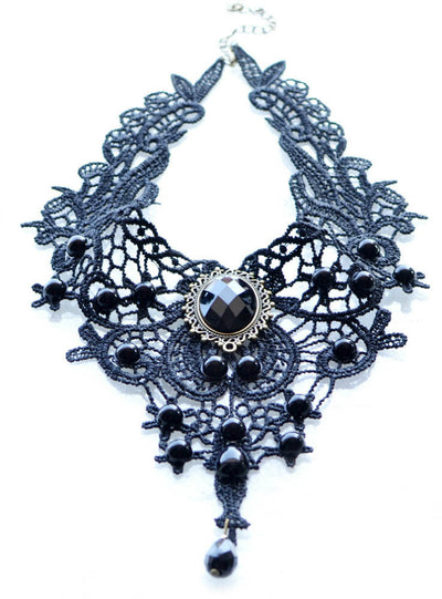 Handmade Gothic Lace Necklace Collar Necklace 