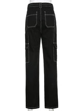 Women Denim Trouser Loose Cargo Pants Korean Jeans