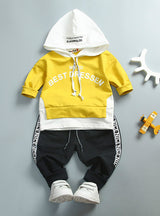 Cotton Kids Toddler Clothes Letter Hooded Suit