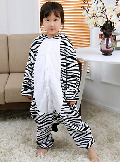 Children's Zebra Conjoined Pajamas Cute Animals