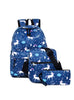 Three-piece Schoolbag Female Printed Shoulder Bag