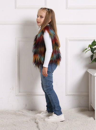 Winter Children's Vest Soft Short Fur