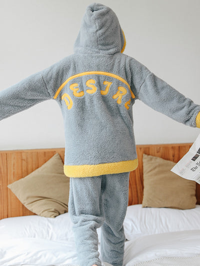 Hooded Little Yellow Duck Thickened Flannel Sweet