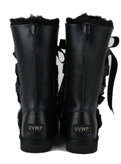 Snow Boots Natural Fur Winter Boots Waterproof