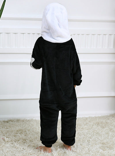 Skull Pattern Conjoined Flannel Pajamas Onesie