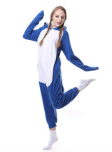 Women Flannel Blue Shark Onesie Pajama Animal