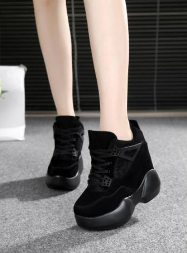 High Platform Shoes Height increasing Leather Shoes 
