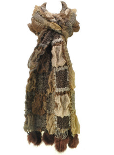 Warm Winter Scarves Women Block Knitted 