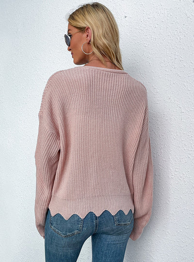 Long-sleeved Knitted Sweater Coat