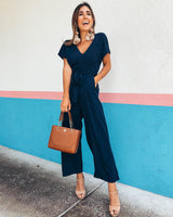 V-neck Temperament Casual Jumpsuits