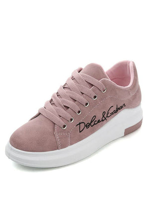Pink Platform Sneakers Women Vulcanize Shoes