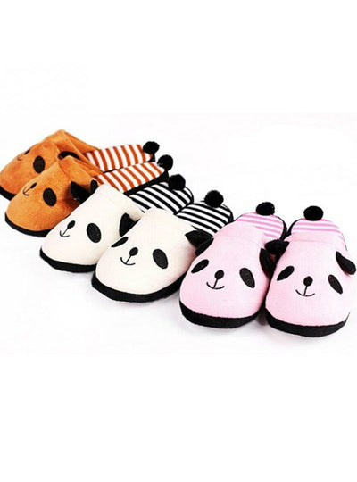 Plush Slippers Shoes Cute Panda Shoes Keep 