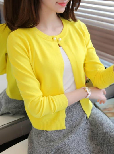 Spring Autumn Shawl Thin Coat Long Sleeved Sweater