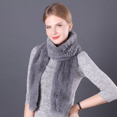 Women Rex Rabbit Fur Scarf