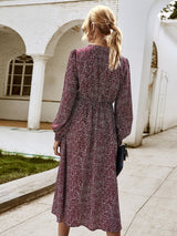 Long Sleeve Elegant Floral Dress