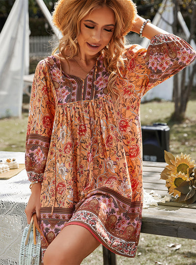 Bohemian Leisure Holiday Style dress