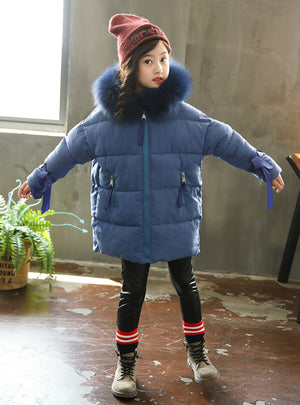 Girl Cotton-Padded Jacket Thickened Cotton Coat