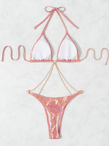 Chain One-piece Tether Sexy Backless Beach Bikini