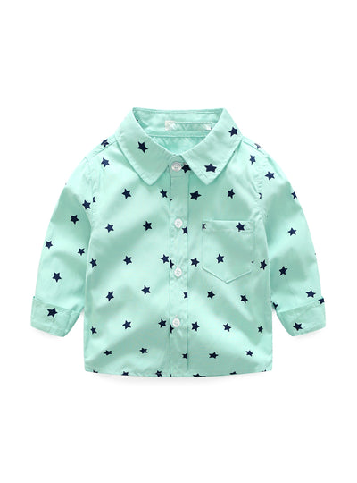 Gentleman Suit Shirt+Overalls 2pcs Long Sleeve