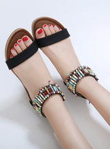 Pearl Wedge Heel Retro Roman Sandals