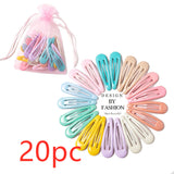 5cm Girls Candy Colors Snap Hair Clips
