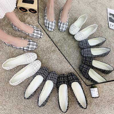 Square Flat-bottomed Small Fragrant Shoes