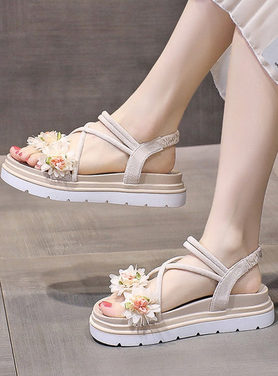 Flat-bottomed Flower Beach Sandals