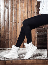 Women White Snow Boot Short Style Water-resistance Upper Non-slip