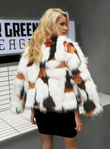 Fluffy Faux Fur Coat Women Warm Long Sleeve