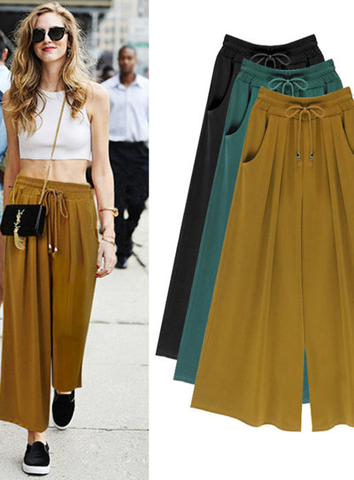 Loose Harem Pants Wide Leg Palazzo Culottes