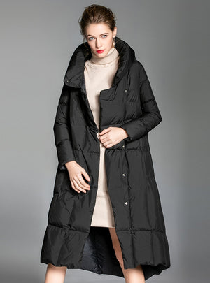Knee Cape Loose Padded Down Jacket
