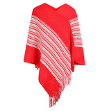 Women Colored Fringe Cloak