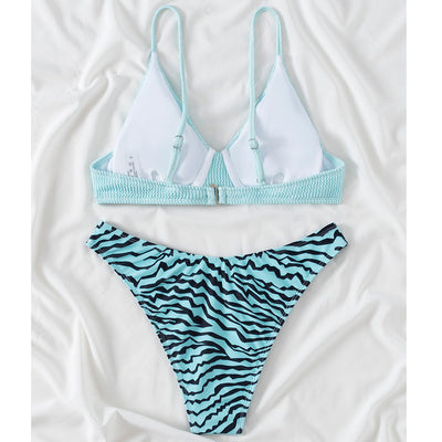Sexy Triangle Printing Bikini