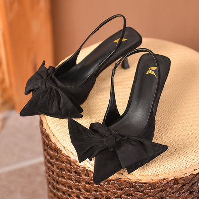 Women Pointed Toe Bow Shoes