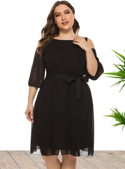 Short Sleeve Chiffon Short Dress