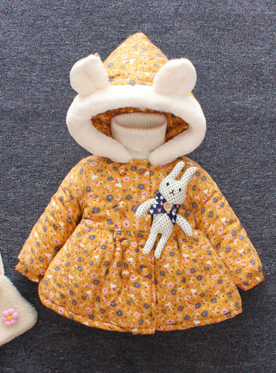 Velvet Padded Cotton-Padded Jacket For Children