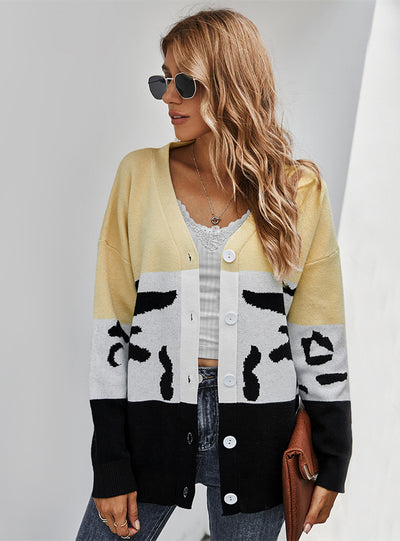 Color Cardigan Sweater Coat Girl