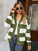 Women Long Sleeve Striped Cardigan Sweater