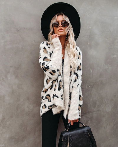 Leopard Long Cardigan Female Bohemian